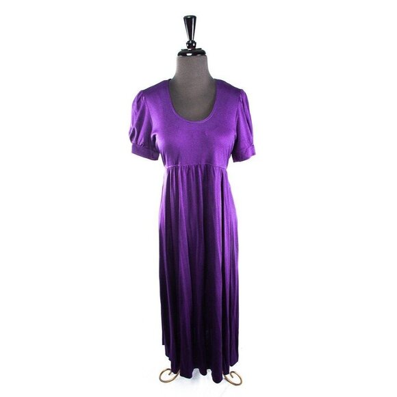 1970’s Purple Maxi Dress, Saks Fifth Avenue, Empire Waist S 13 The Young Circle